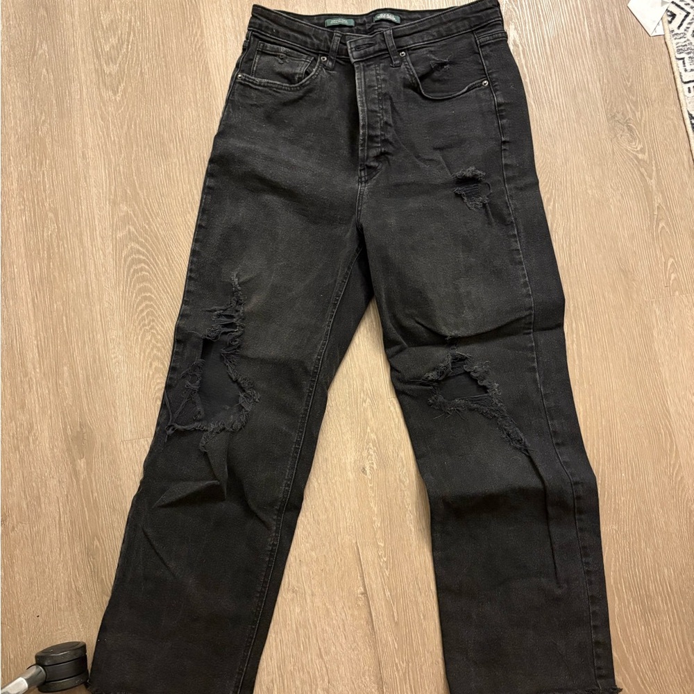 Women's Black Distressed Jeans